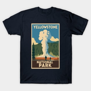 A Vintage Travel Art of the Yellowstone National Park - US T-Shirt